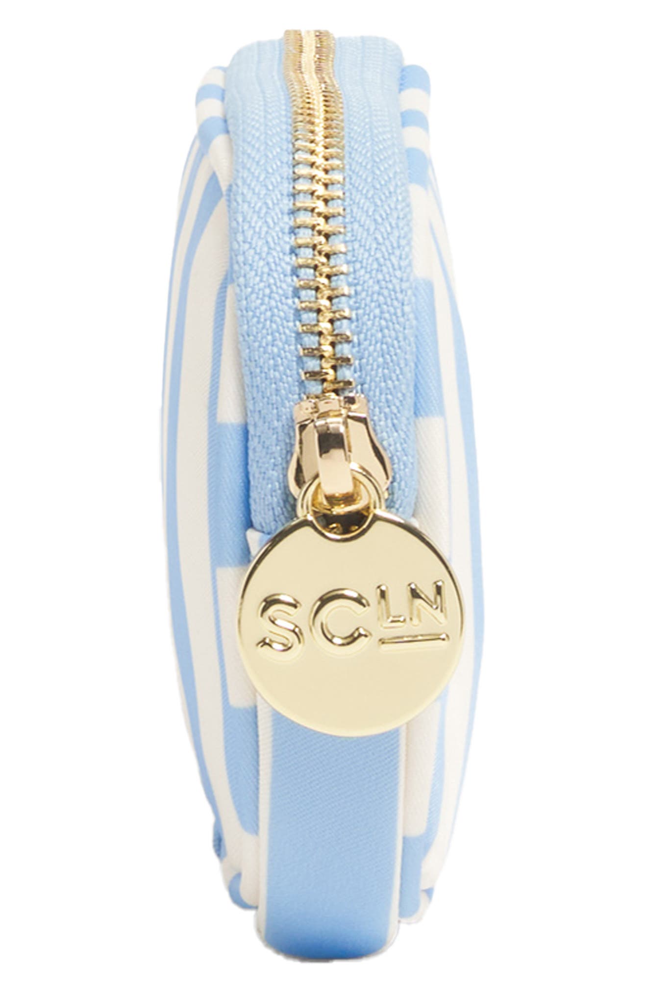 Stoney Clover Lane Micro Stripe Nylon Pouch, Alternate, color, Periwinkle Stripes