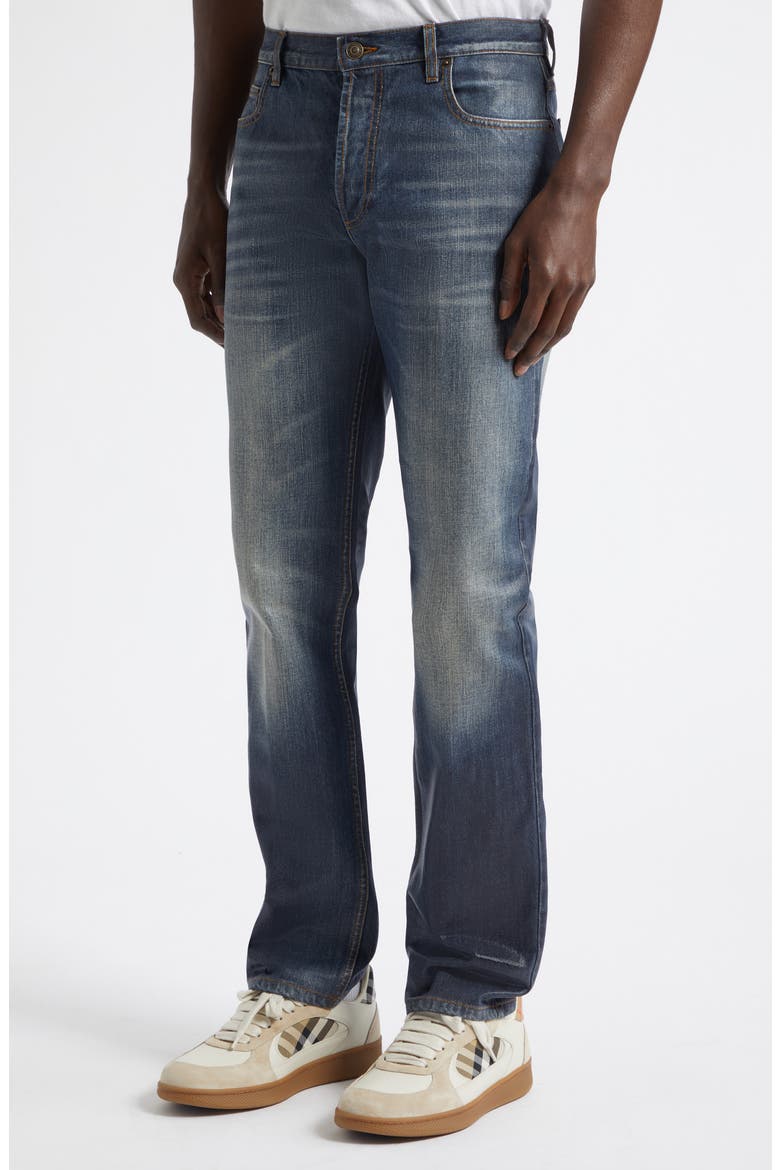 Randolph Coated Slim Fit Jeans, Alternate, color, MID BLUE