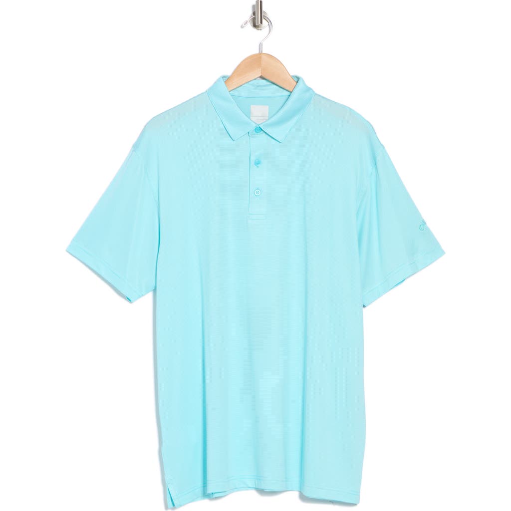 Callaway Golf ® Fine Line Stripe Polo In Cyan Blue