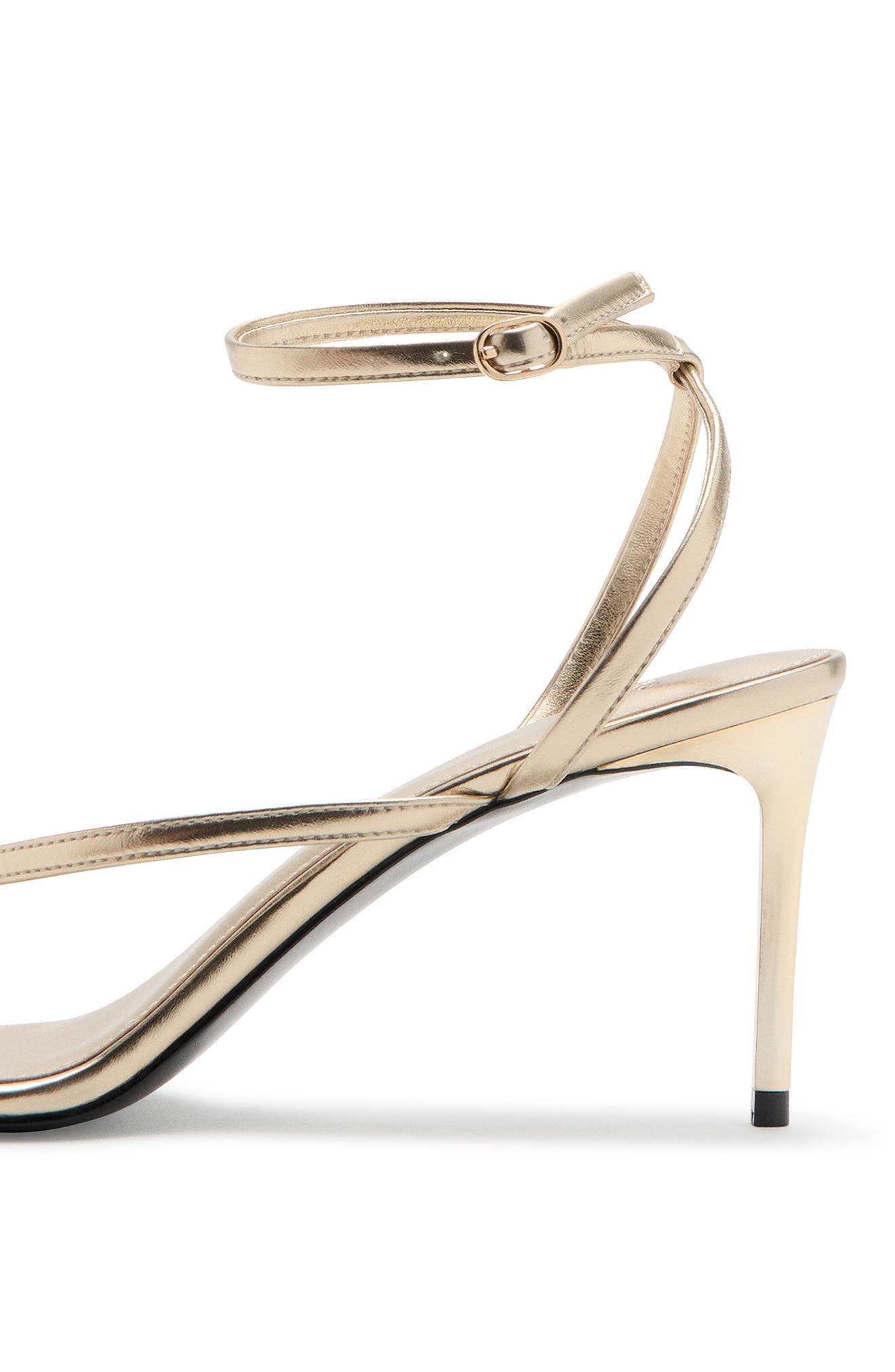 Crossed Strap Heeled Sandal, Alternate, color, GOLD