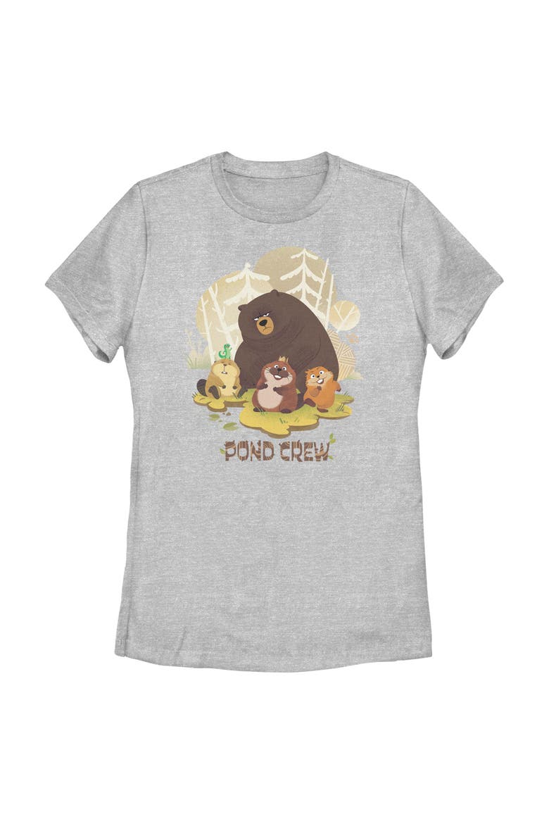 Women's Hoppers Beaver Pond Crew  Graphic T-Shirt, Main, color, Athletic Heather