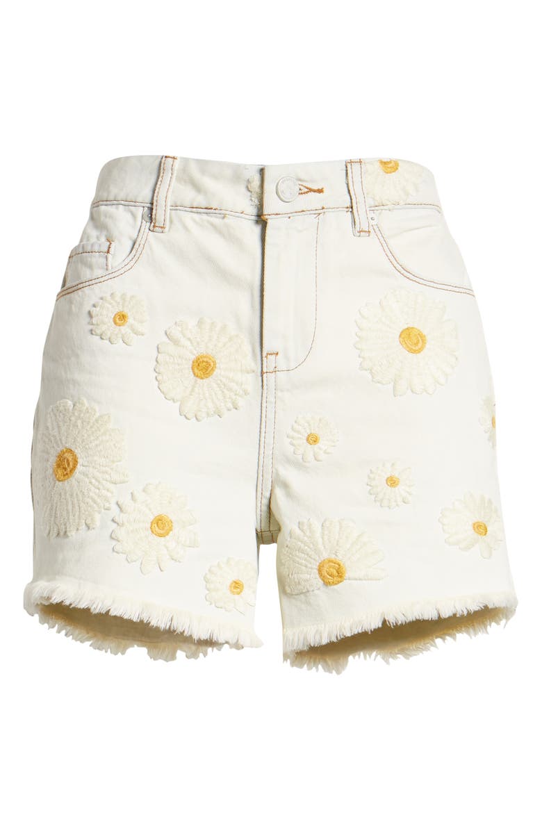 BLANKNYC Daisy Duke Embroidered Denim Shorts, Alternate, color, 