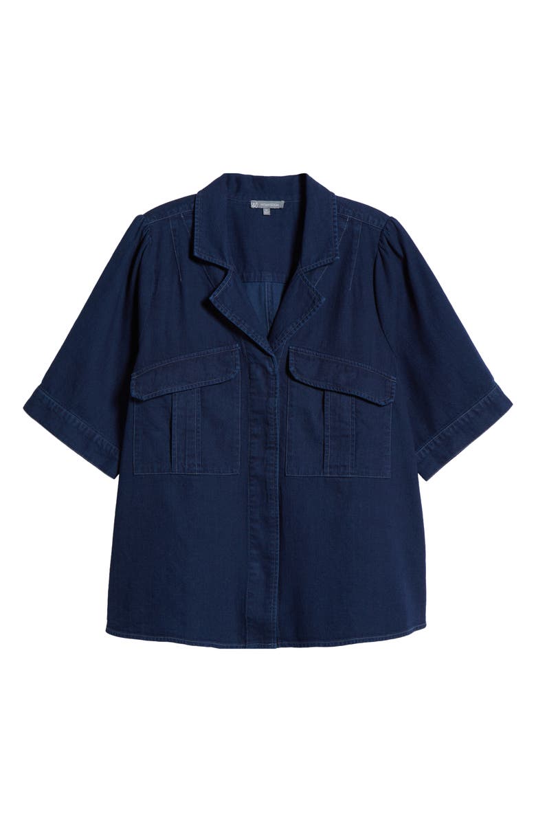 Wit & Wisdom Denim Camp Shirt, Alternate, color, 