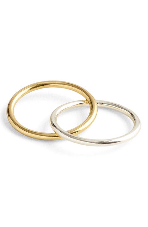 Mixed-Metal Skinny Linked Ring