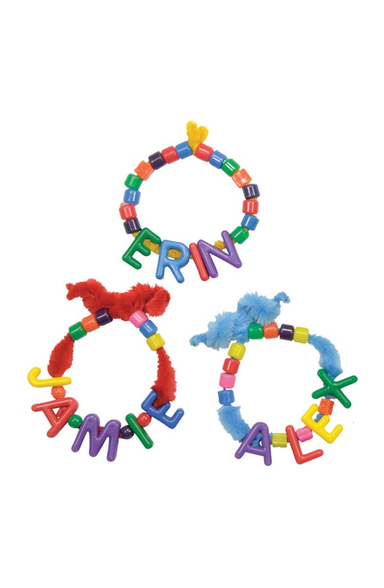 Roylco Manuscript Lacing Letter Beads - 288 Pieces, Alternate, color, Multicolored