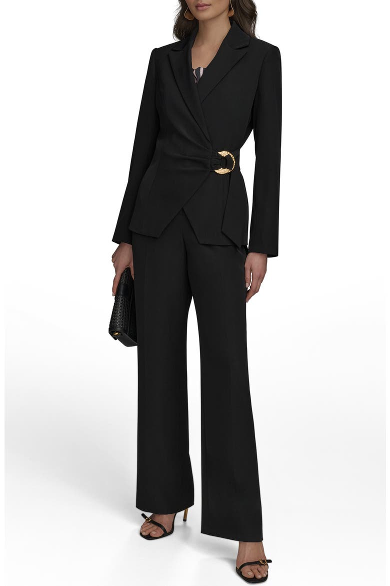 Hardware Side Tie Blazer, Alternate, color, BLACK