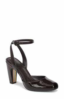 Wrenna Ankle Strap Peep Toe Pump