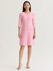 Misook Tri-Color Tweed Knit Sheath Dress