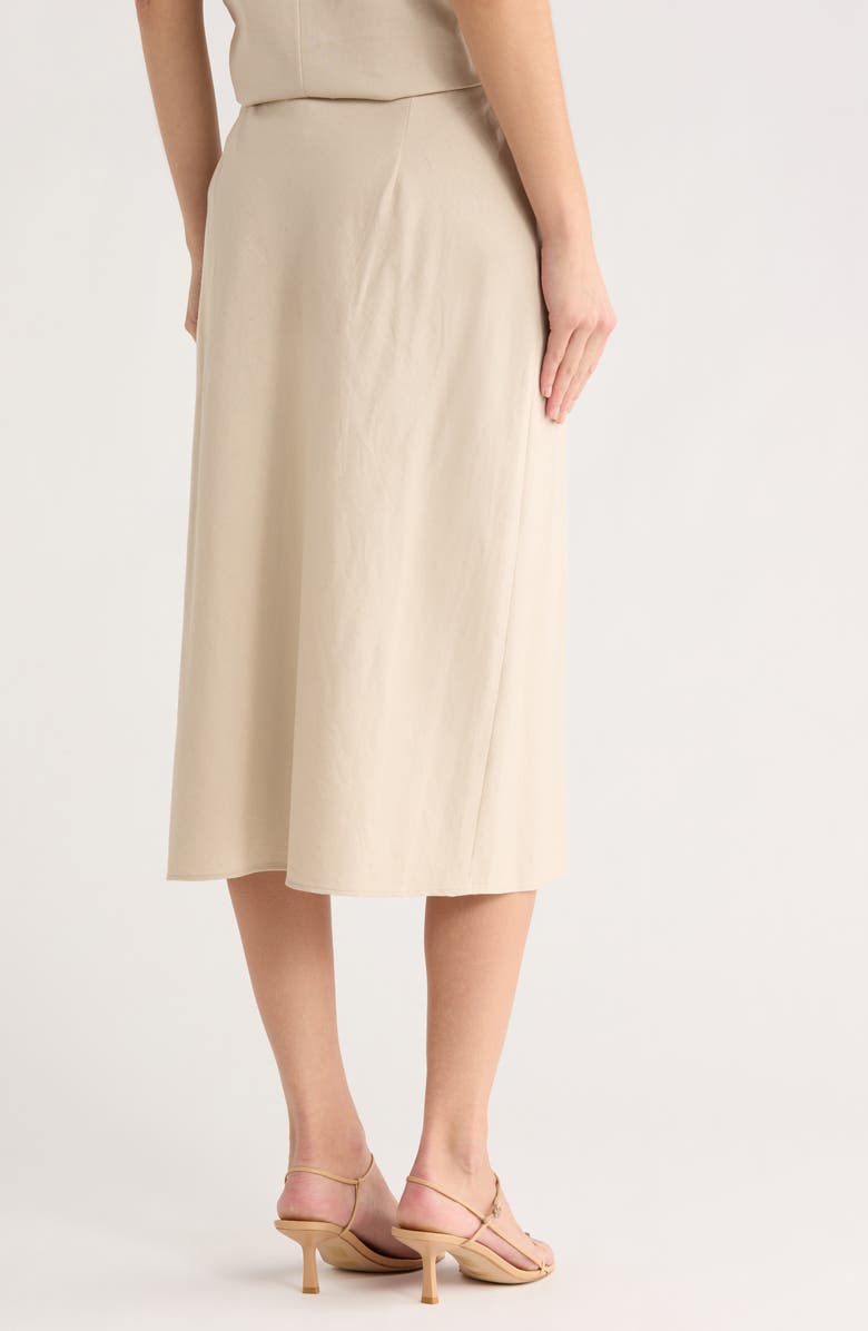 Vince Linen Blend Slip Skirt, Alternate, color, Cobblestone