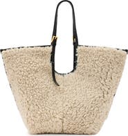 AllSaints Ara Genuine Shearling Tote