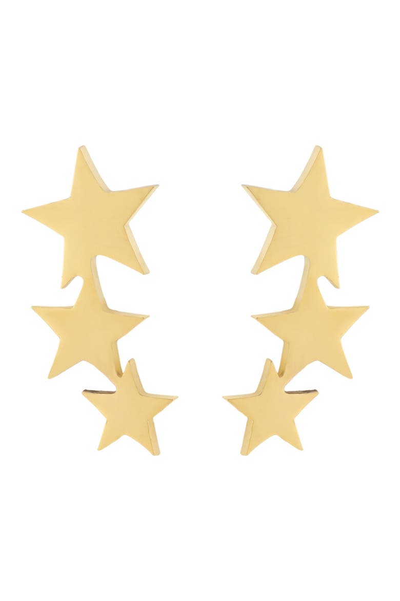 Triple Star Ear Crawlers, Main, color, GOLD
