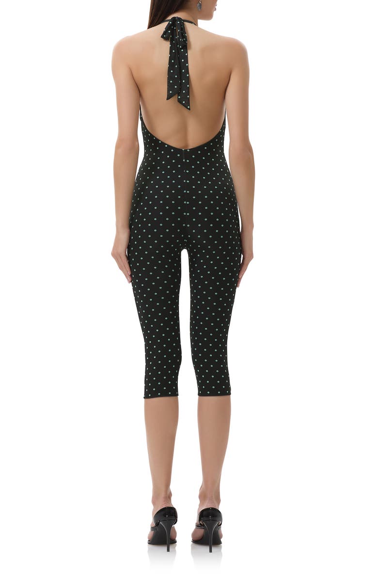AFRM Lucia Printed Halter Capri Jumpsuit, Alternate, color,