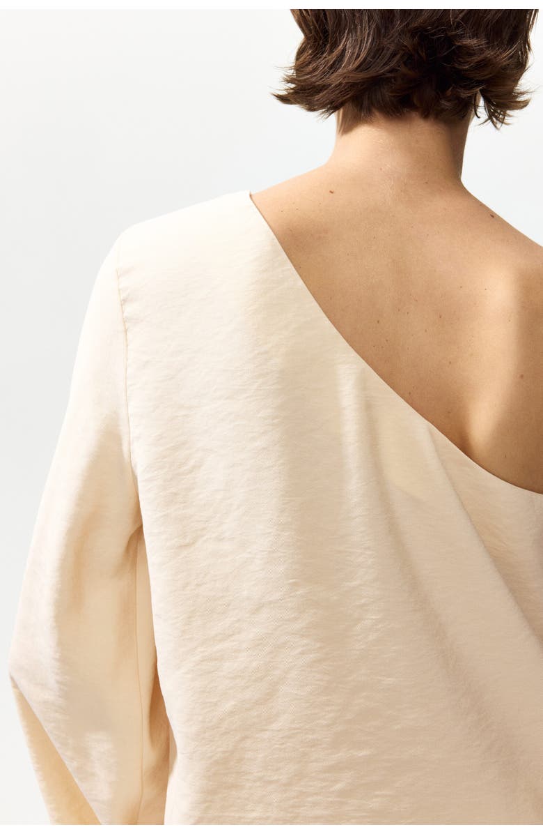 H&M Modal-blend One-shoulder Top, Alternate, color, Cream