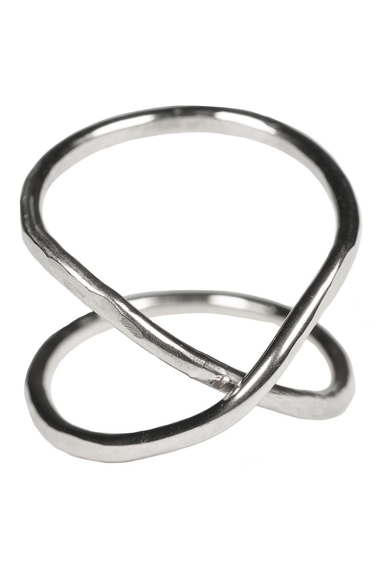 Hourglass Ring, Main, color, SILVER