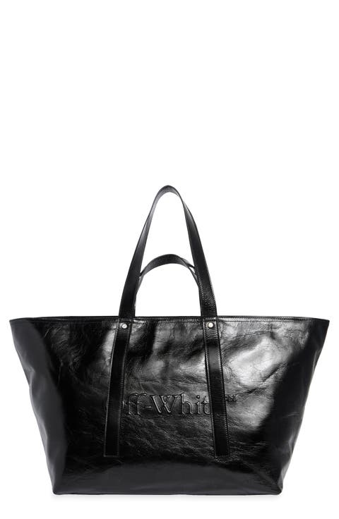 Bookish Day Off Leather Tote Bag