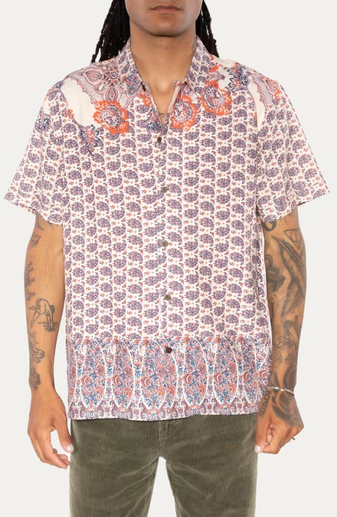 Floral Short Sleeve Button-Up Shirt