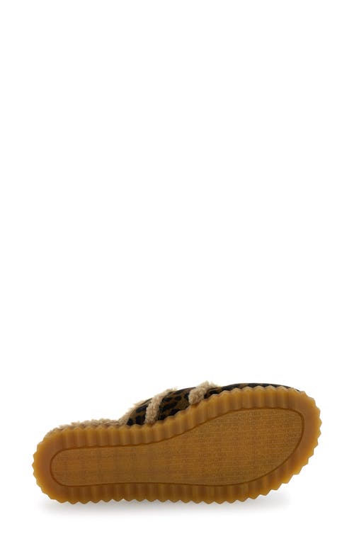 Voile Blanche Fredrik Faux Shearling Mule In Brown
