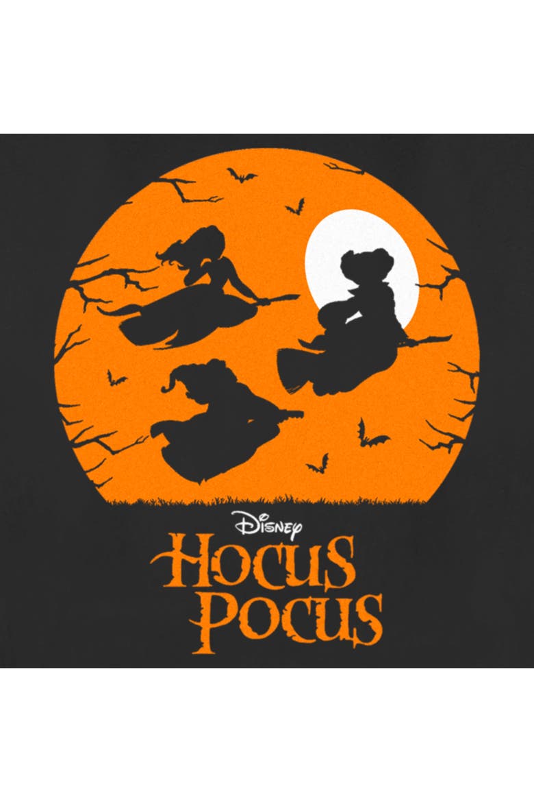 Women's Hocus Pocus Witch Silhouette  Graphic T-Shirt, Alternate, color, Black