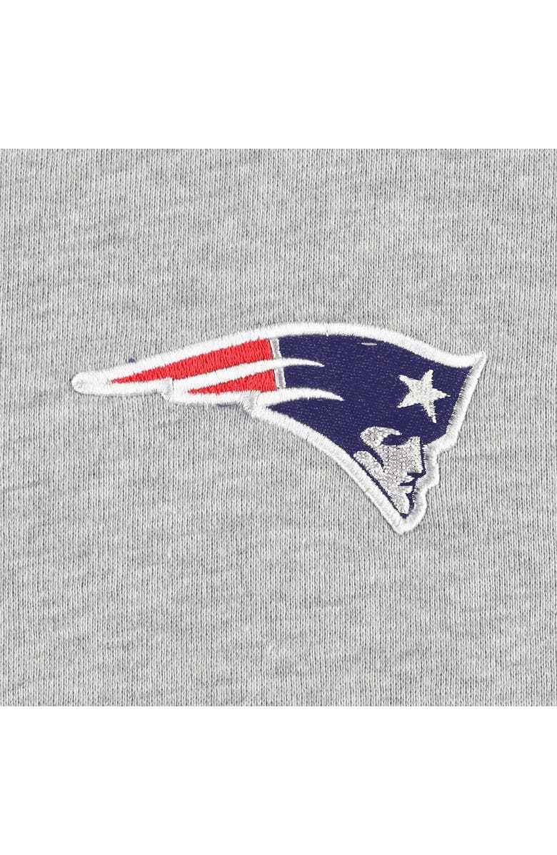 PROFILE Men's Heather Gray New England Patriots Big & Tall Fleece Raglan Full-Zip Hoodie Jacket, Alternate, color, Heather Gray