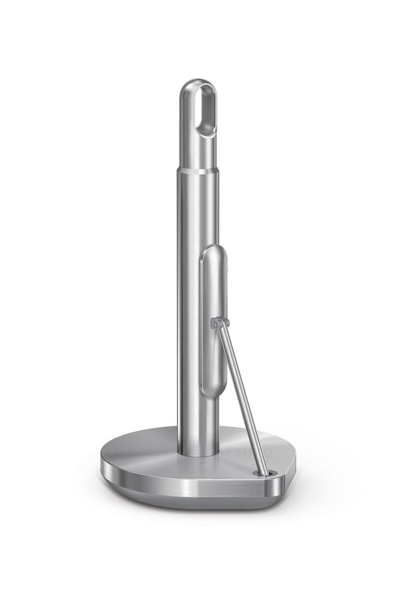 tension arm paper towel holder, Main, color, BRUSHED STAINLESS STEEL