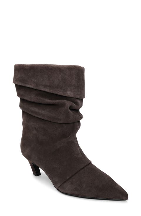 Virgee Pointed Toe Kitten Heel Bootie (Women)