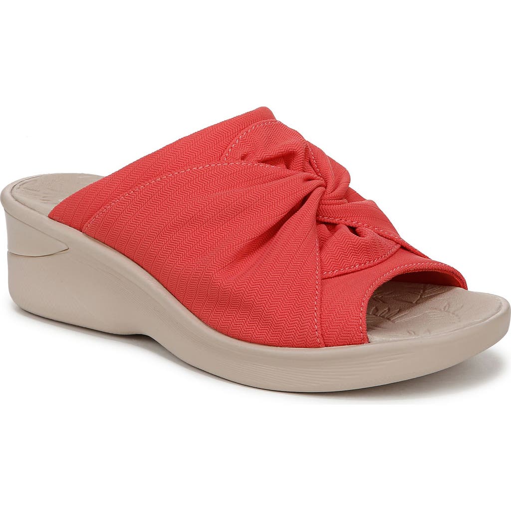 Bzees Women's Smile 3 Washable Slide Wedge Sandals In Pink