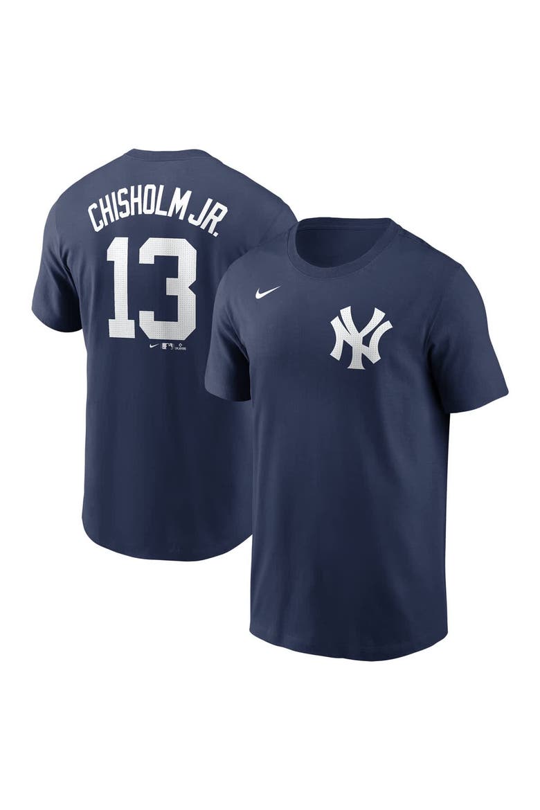 Men's Nike Jazz Chisholm Jr. Navy New York Yankees Fuse Name & Number T-Shirt, Main, color, Navy