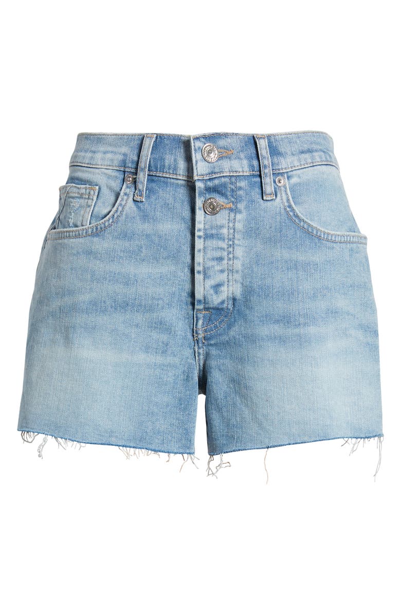 7 For All Mankind Monroe High Waist Nonstretch Denim Cutoff Shorts, Alternate, color, Merton Comfort