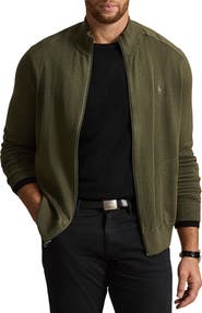 Polo Ralph Lauren Big & Tall Zip-Front Hybrid Sweater