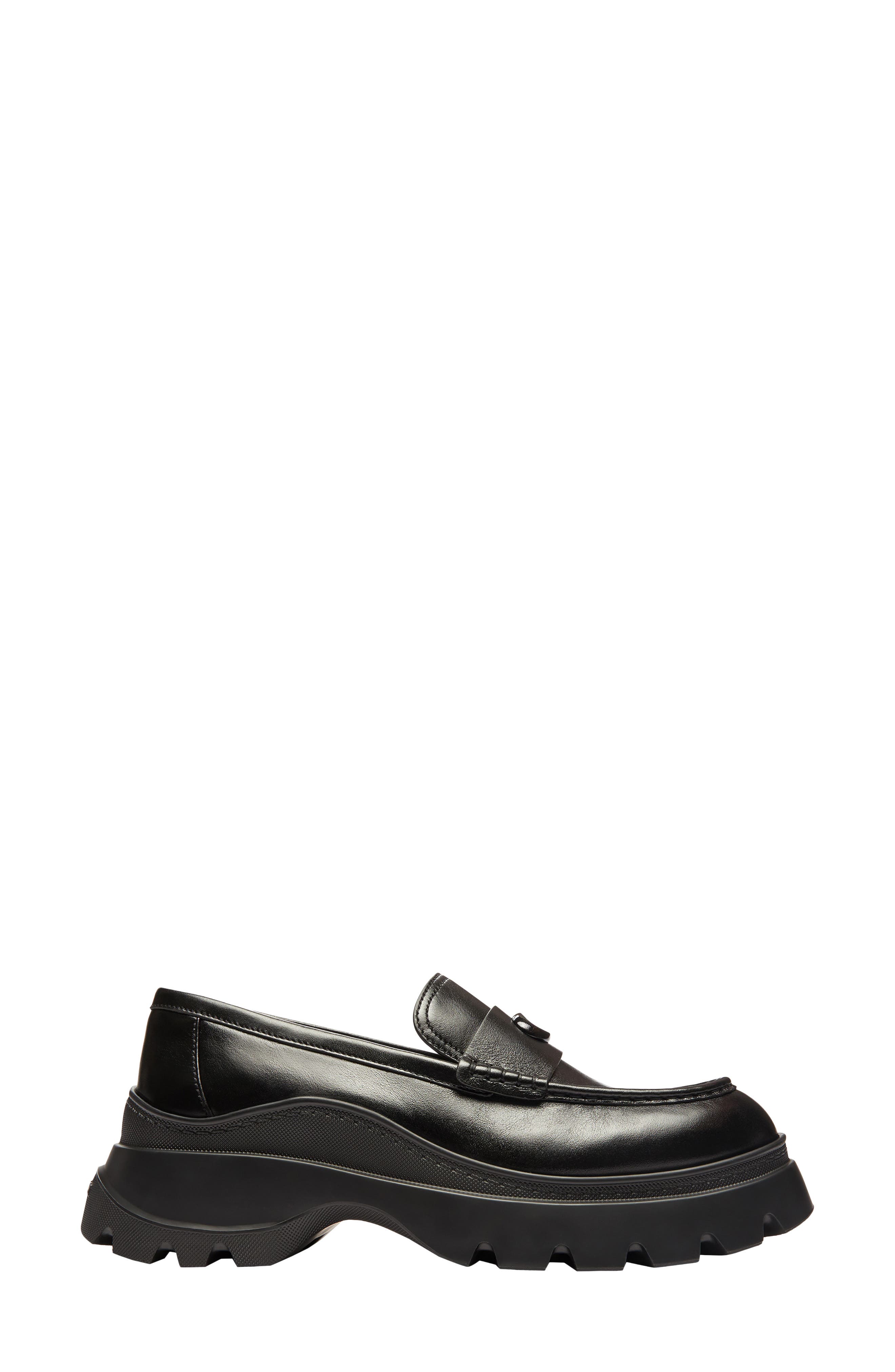 Sport Leather Loafer, Alternate, color, BLACK