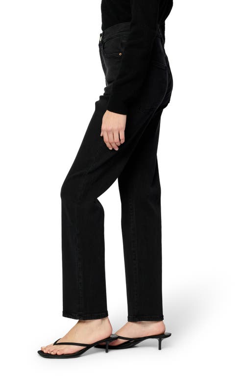Warp & Weft Ase Stretch High Rise Straight Jean In Jet Black In Jet Black
