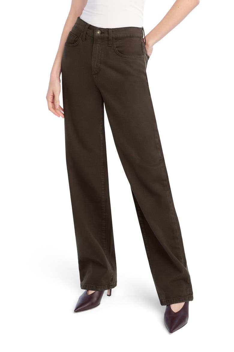 The Mischa Super High Waist Wide Leg Jeans, Main, color, ESPRESSO