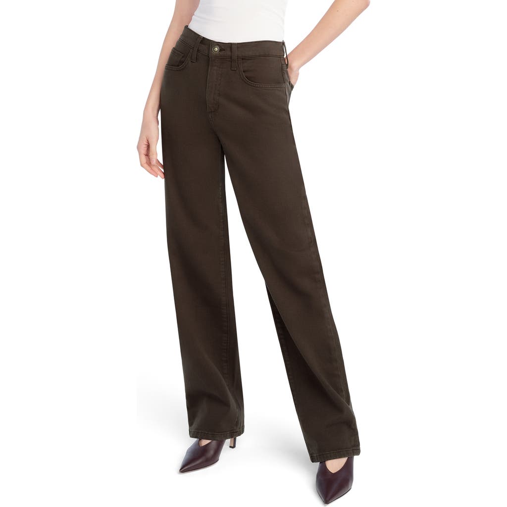 Favorite Daughter The Mischa Super High Waist Wide Leg Jeans in Espresso at Nordstrom, Size 32