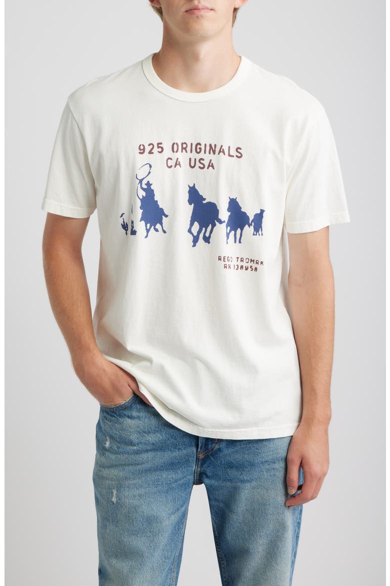 Cowboy Graphic T-Shirt, Main, color, OFF WHITE