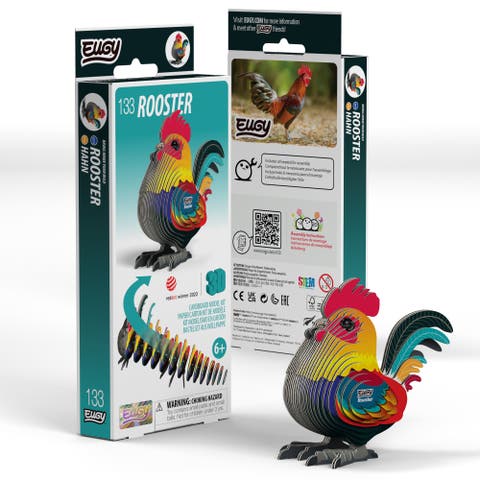 Rooster 3D Puzzle - contains 31 puzzle pieces