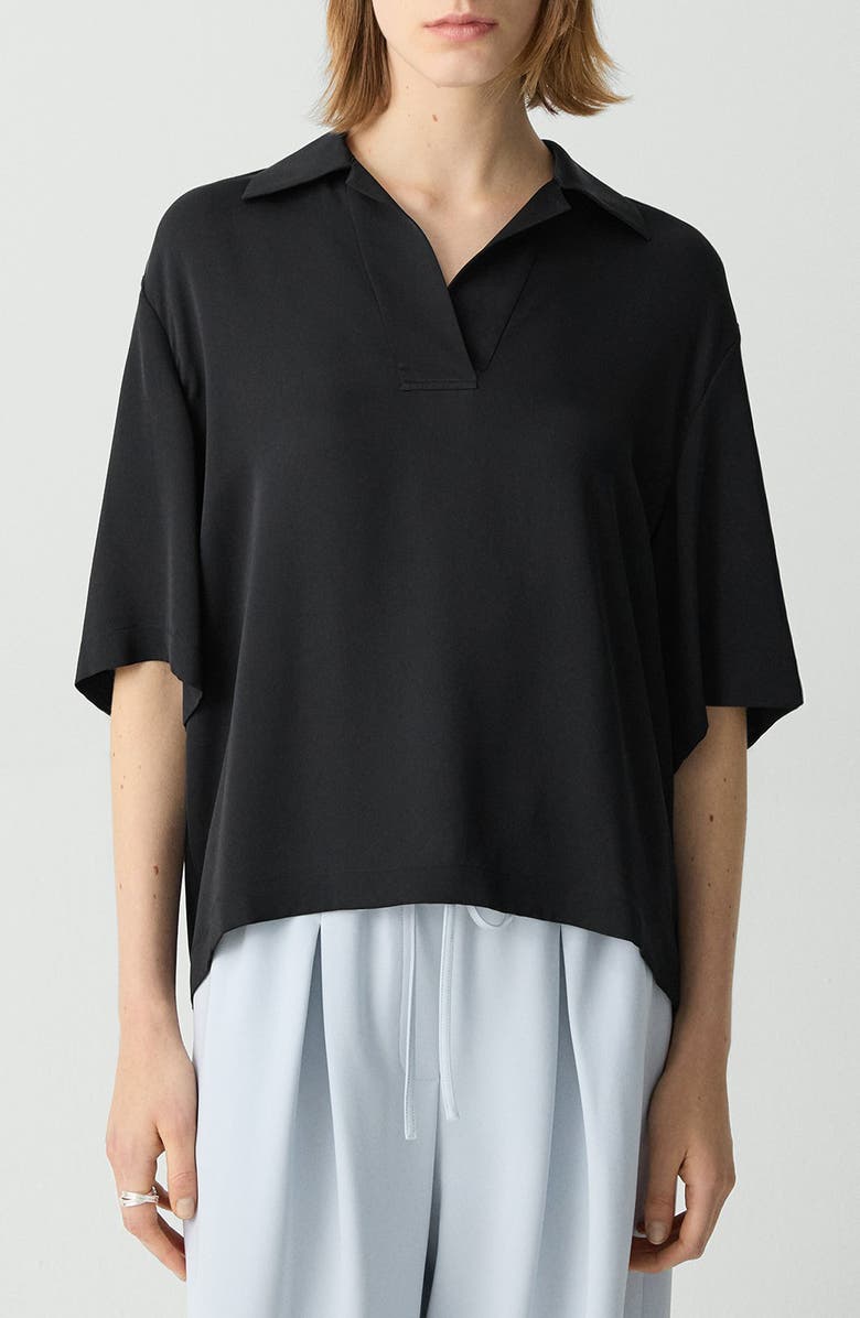 Theory Silk Polo Top, Main, color, 