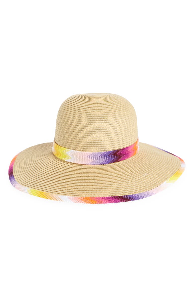 Missoni Floppy Straw Hat, Main, color,