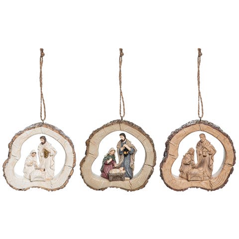 Nativity Christmas Tree Ornament Set of 3