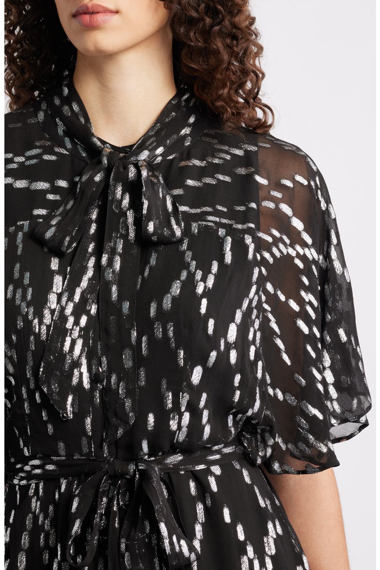 Bex Metallic Dot Shirtdress, Alternate, color, BLACK MULTI