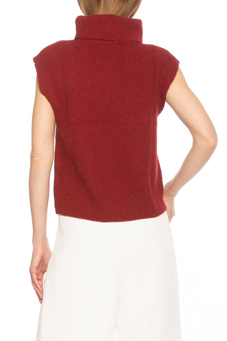 Jaylani Sleeveless Turtleneck Sweater, Alternate, color, BURGUNDY