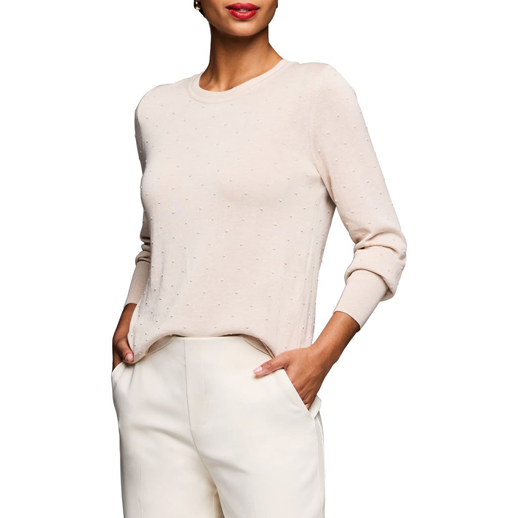 Nic + Zoe Subtle Shine Sweater In Classic Cream In Brown