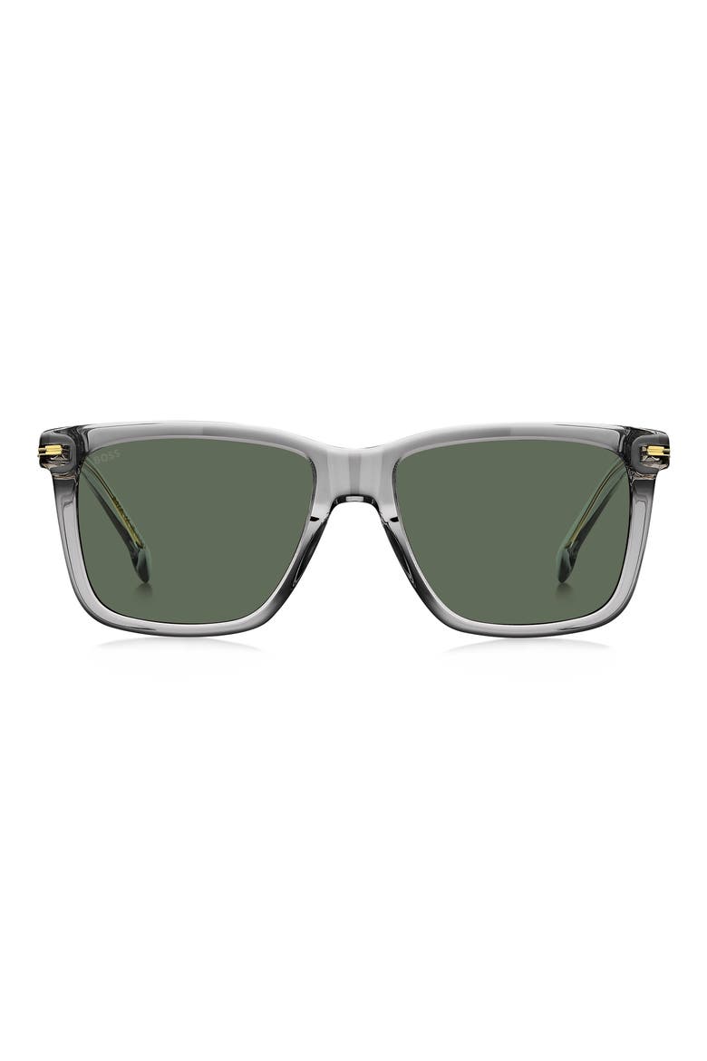 55mm Square Sunglasses, Main, color, GREY