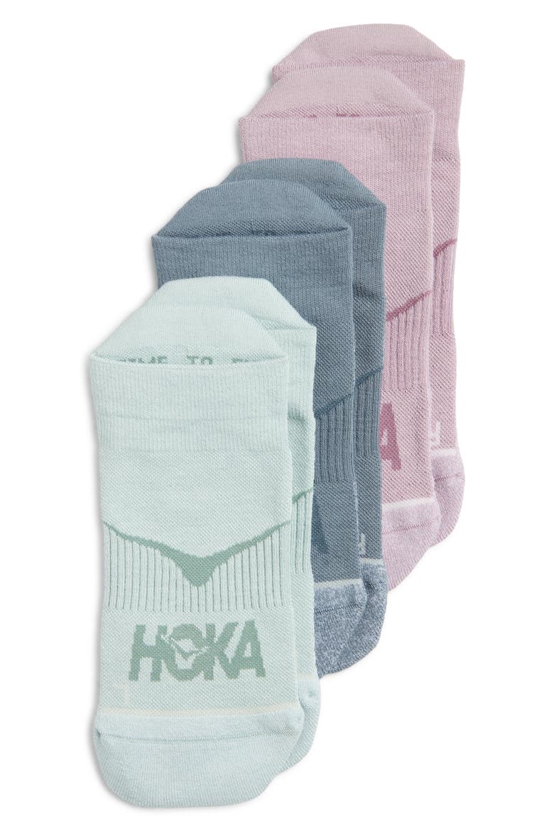 Run Assorted 3-Pack No-Show Socks, Main, color, SAGE / SLATE BLUE