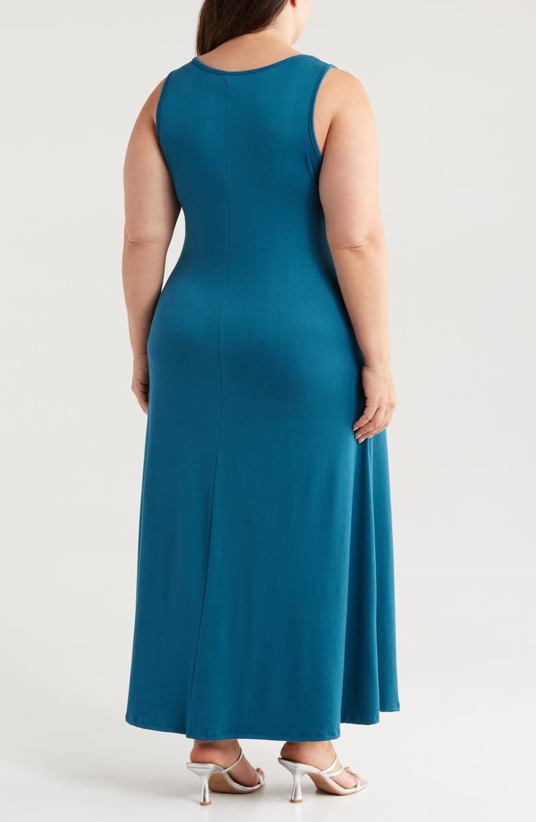 24seven Comfort Apparel Maxi Tank Dress, Alternate, color, Teal