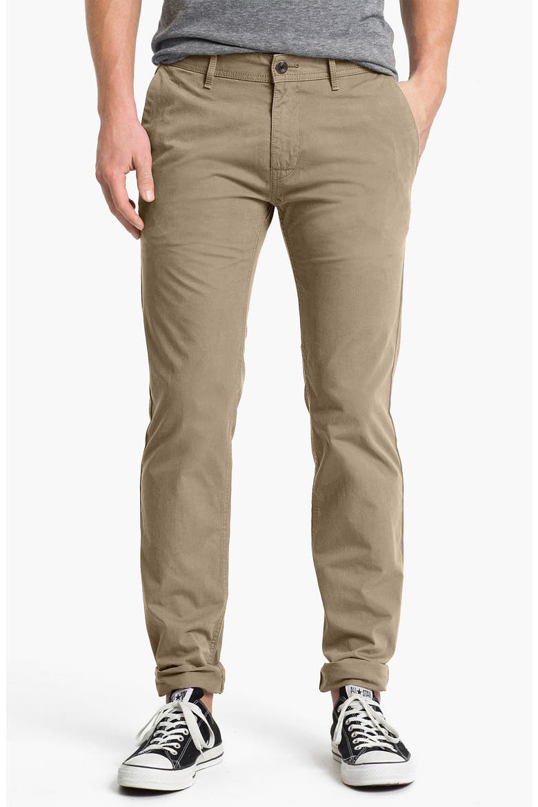 Orange Slim Fit Chinos, Main, color, MUSHROOM