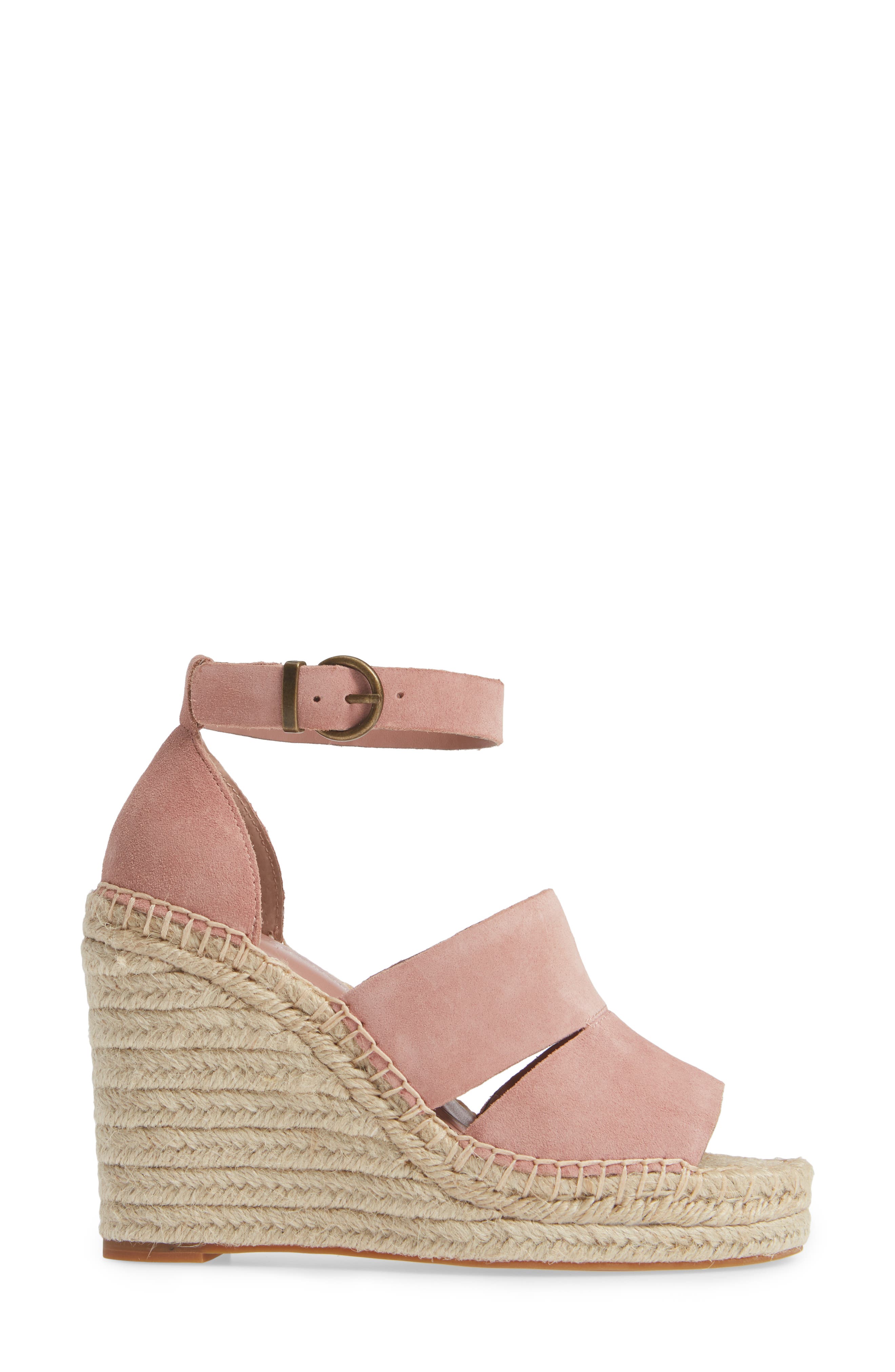 Sannibel Platform Wedge Sandal, Alternate, color, DUSTY PINK SUEDE