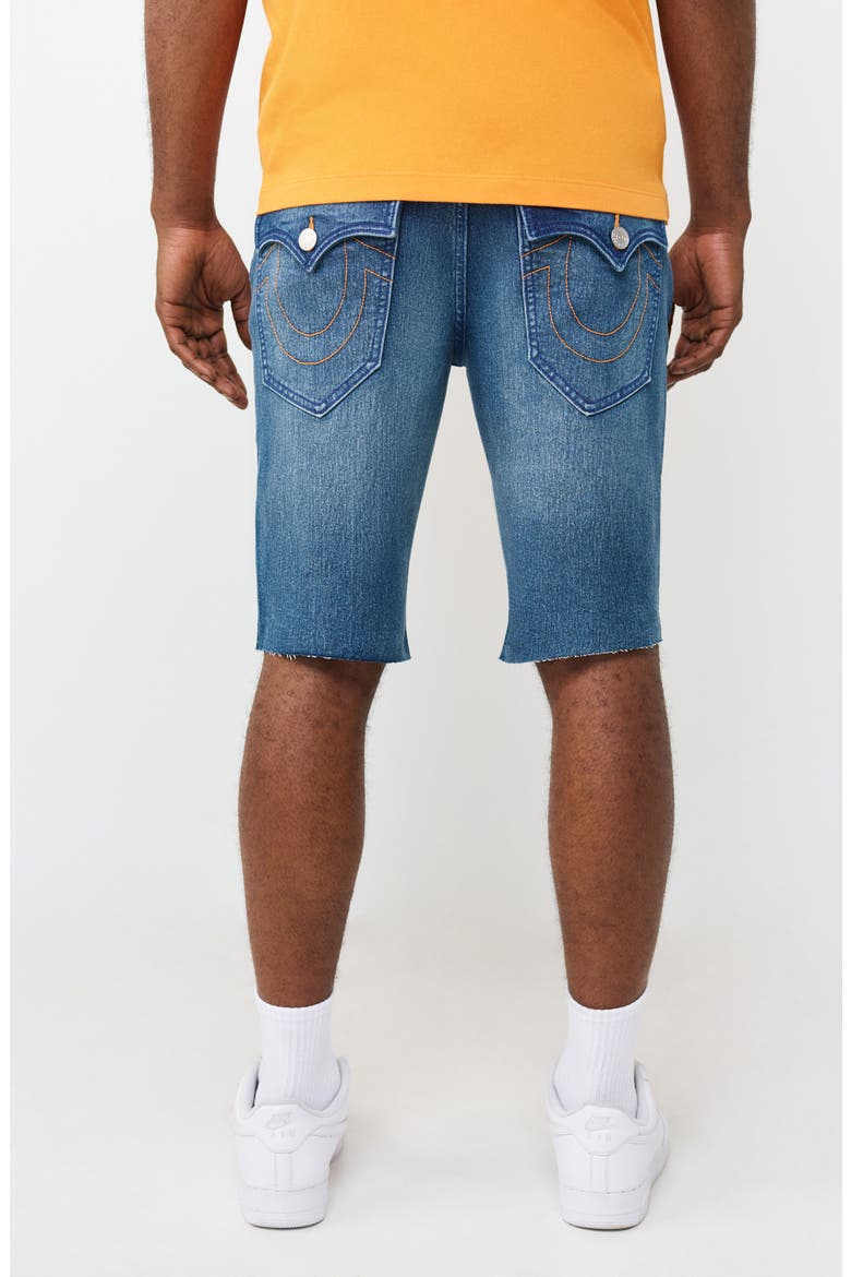 Rocco Super T Flap Raw Hem Jean Shorts, Alternate, color, MEDIUM BLUE QUARTZ WASH