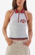 Off Season Collared Halter Tank