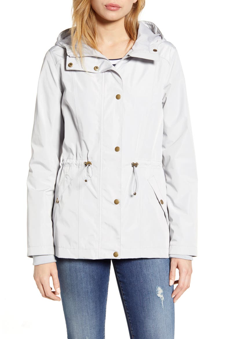 Vault Waterproof Hooded Raincoat, Alternate, color, ICE WHITE