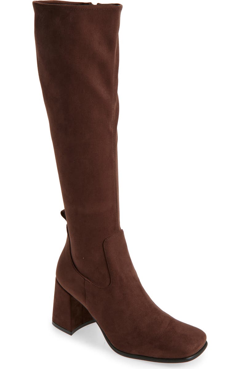 Jeffrey Campbell Hotlava Knee High Boot, Main, color, Dark Brown Suede